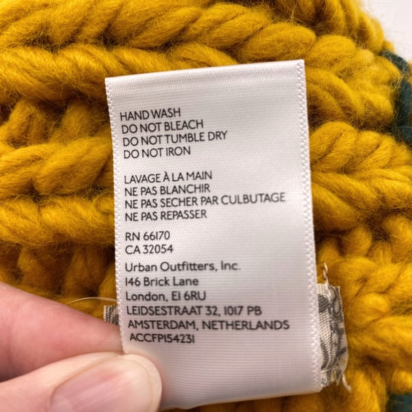 NEW Free People Tide Stripe Knit Pom Beanie Sunshine - Picture 14 of 14